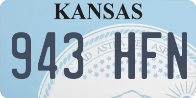 KS license plate 943HFN