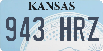 KS license plate 943HRZ