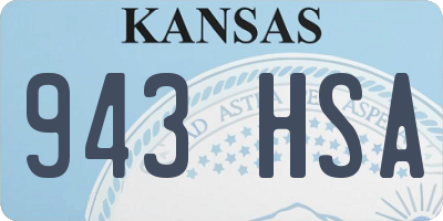 KS license plate 943HSA