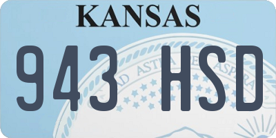 KS license plate 943HSD