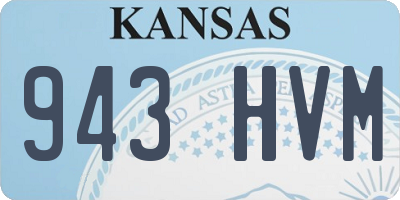 KS license plate 943HVM