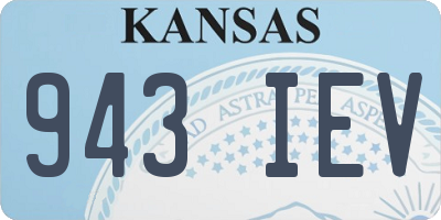 KS license plate 943IEV
