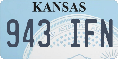 KS license plate 943IFN