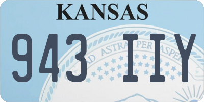 KS license plate 943IIY