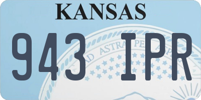 KS license plate 943IPR