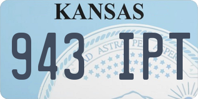 KS license plate 943IPT