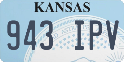 KS license plate 943IPV