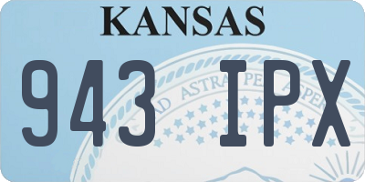 KS license plate 943IPX