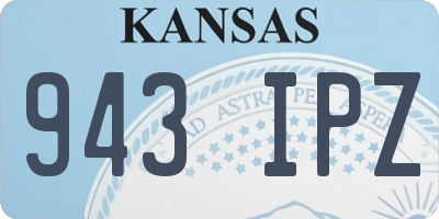 KS license plate 943IPZ