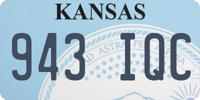 KS license plate 943IQC