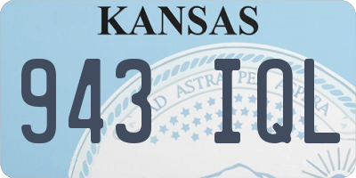 KS license plate 943IQL