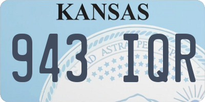KS license plate 943IQR