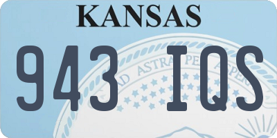 KS license plate 943IQS