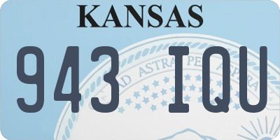 KS license plate 943IQU