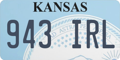 KS license plate 943IRL