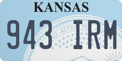 KS license plate 943IRM