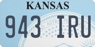 KS license plate 943IRU