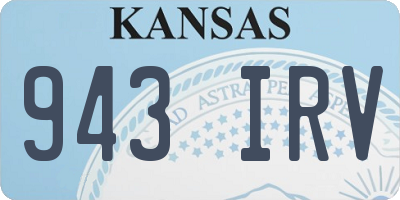 KS license plate 943IRV