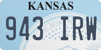 KS license plate 943IRW