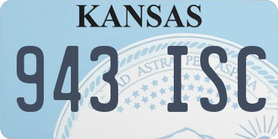 KS license plate 943ISC