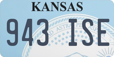 KS license plate 943ISE