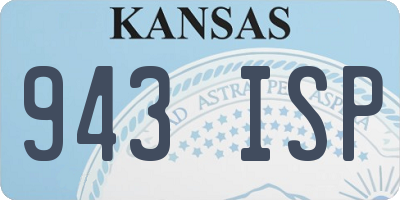 KS license plate 943ISP