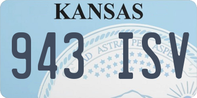 KS license plate 943ISV