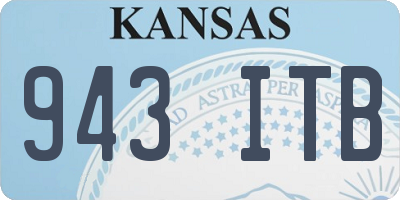 KS license plate 943ITB
