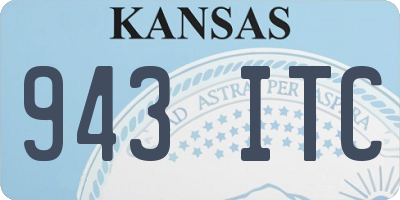 KS license plate 943ITC