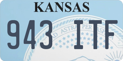 KS license plate 943ITF