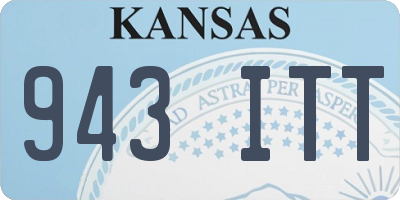 KS license plate 943ITT