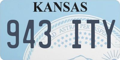 KS license plate 943ITY