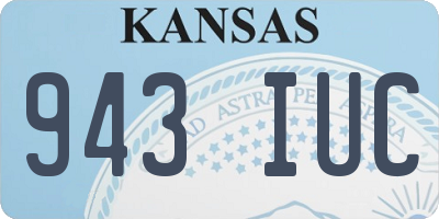 KS license plate 943IUC