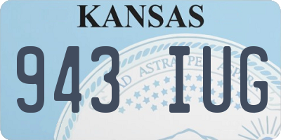 KS license plate 943IUG