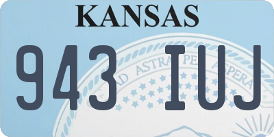 KS license plate 943IUJ