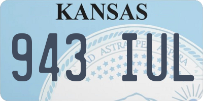 KS license plate 943IUL