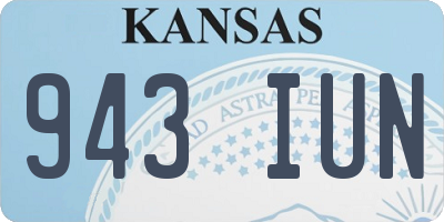 KS license plate 943IUN