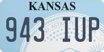 KS license plate 943IUP