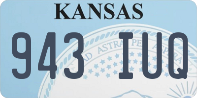 KS license plate 943IUQ