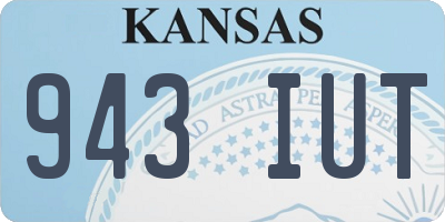 KS license plate 943IUT
