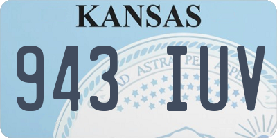 KS license plate 943IUV