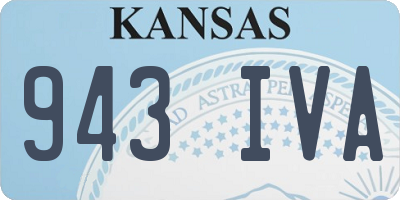 KS license plate 943IVA
