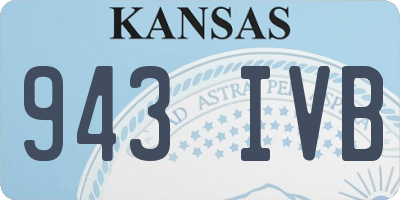KS license plate 943IVB