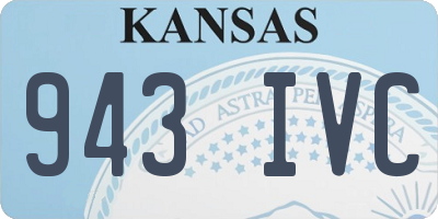 KS license plate 943IVC