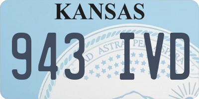 KS license plate 943IVD