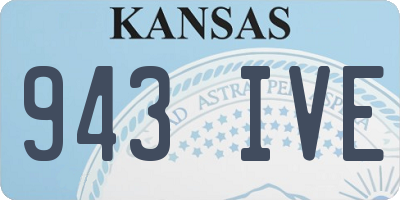 KS license plate 943IVE