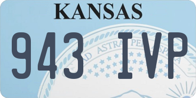 KS license plate 943IVP