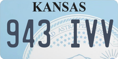 KS license plate 943IVV