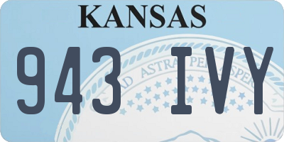 KS license plate 943IVY