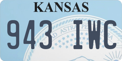KS license plate 943IWC